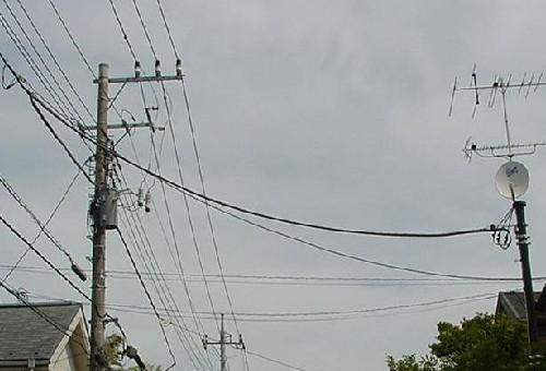 電柱からの引き込み幹線張替工事例-1